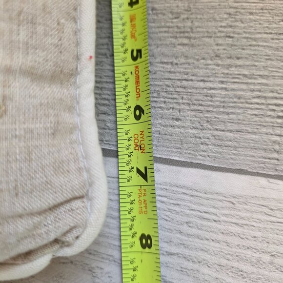 St. Nicholas Square Believe Decorative Pillow Beige Snowflakes Gold Dots 12"x8" - Picture 7 of 7